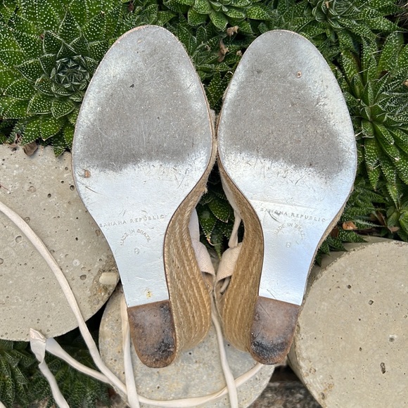 Banana Republic Wedge Espadrille Ankle Wrap Sandal 8 - Picture 8 of 17